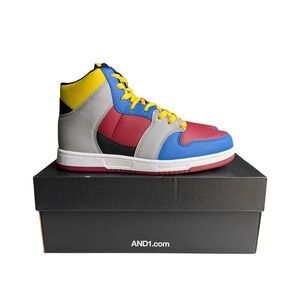 NWT AND1 Slam Mid TPR Mens Basketball Shoes Size 8 Biking Red Alloy AD90206MRN